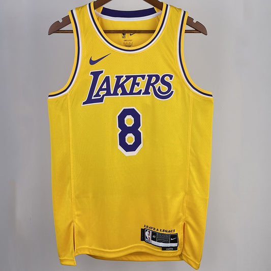 Camiseta NBA Los Angeles Lakers – BRYANT #8 – amarilla · 2023/24 - vista 1