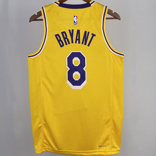 Camiseta NBA Los Angeles Lakers – BRYANT #8 – amarilla · 2023/24 - vista 2