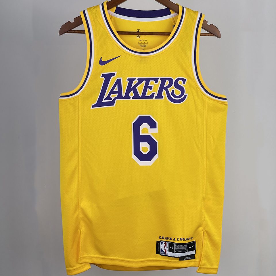 Camiseta NBA Los Angeles Lakers – JAMES #6 – amarilla · 2023/24 - vista 1