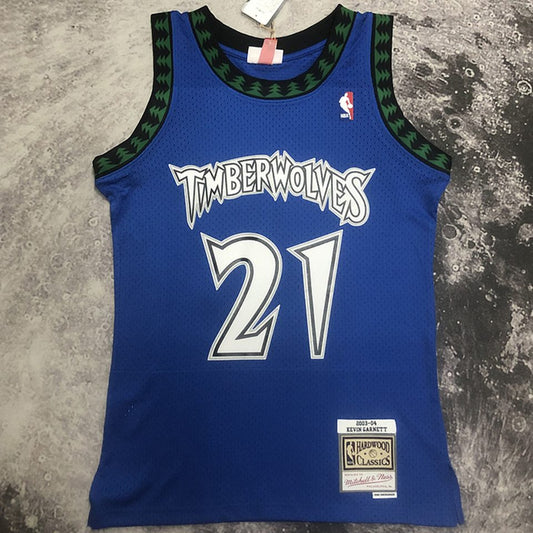 Camiseta NBA retro Minnesota Timberwolves – GARNETT #21 – Retro · azul · 2003/04 - vista 1