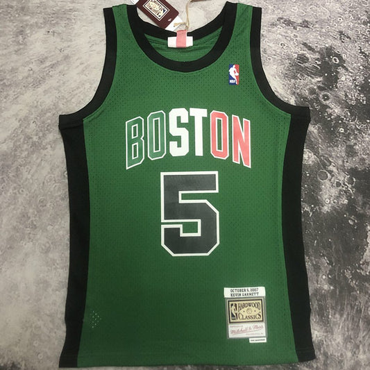 Camiseta NBA retro Boston Celtics – GARNETT #5 – Retro · verde · 2007 - vista 1