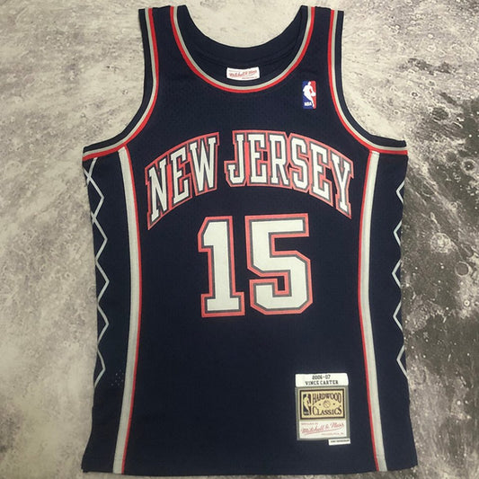 Camiseta NBA retro Brooklyn Nets – CARTER #15 – Retro · azul oscuro · 2006/07 - vista 1