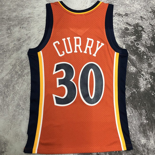 Camiseta NBA retro Golden State Warriors – CURRY #30 – Retro · naranja · 2009/10 - vista 2