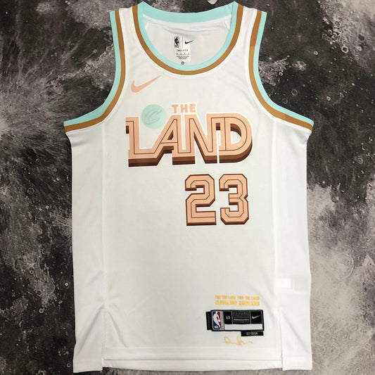 Camiseta NBA Cleveland Cavaliers – JAMES #23 – City Edition · blanca - vista 1