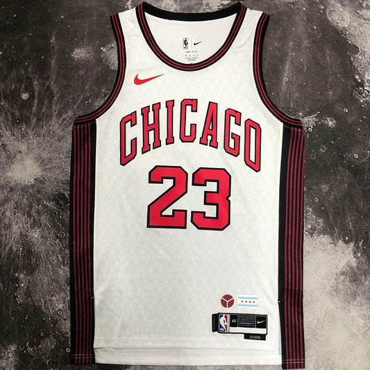 Camiseta NBA Chicago Bulls – JORDAN #23 – City Edition · blanca - vista 1
