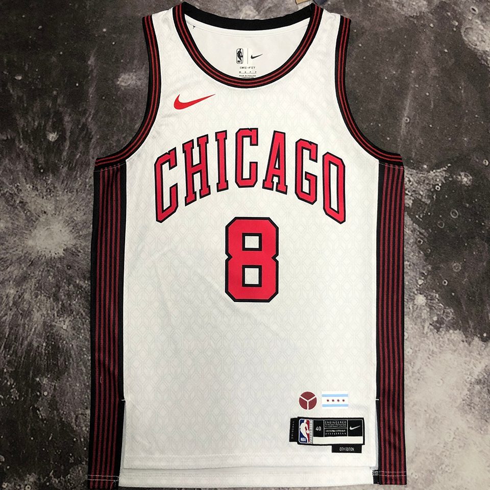 Camiseta NBA Chicago Bulls – LAVINE #8 – City Edition · blanca - vista 1