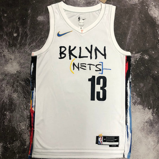Camiseta NBA Brooklyn Nets – HARDEN #13 – City Edition · blanca - vista 1