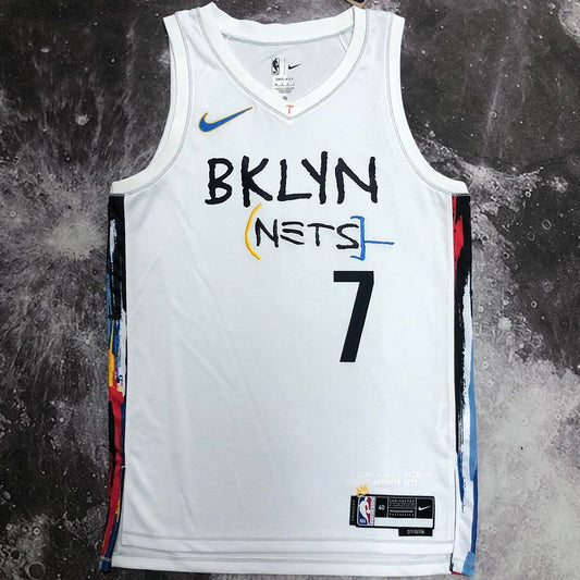 Camiseta NBA Brooklyn Nets – DURANT #7 – City Edition · blanca - vista 1