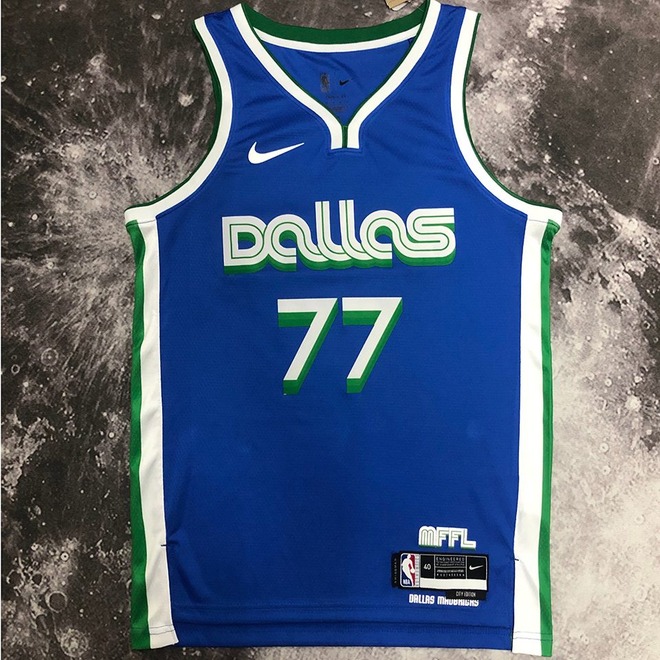 Camiseta NBA Dallas Mavericks – DONCIC #77 – City Edition · azul - vista 1