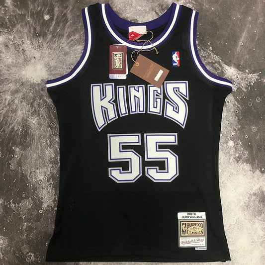 Camiseta NBA retro Sacramento Kings – WILLIAMS #55 – Retro · negra · 2001/02 - vista 1