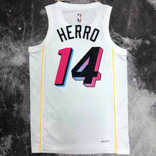 Camiseta NBA Miami Heat – HERRO #14 – blanca - vista 2