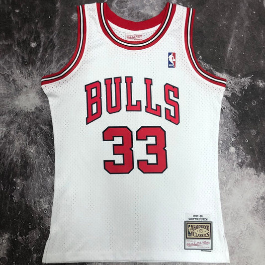 Camiseta NBA retro Chicago Bulls – PIPPEN #33 – Retro · blanca · 1997/98 - vista 1