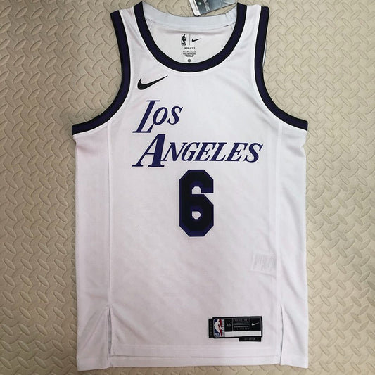Camiseta NBA Los Angeles Lakers – JAMES #6 – City Edition · blanca - vista 1