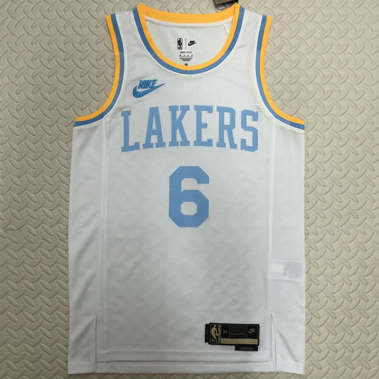 Camiseta NBA retro Los Angeles Lakers – JAMES #6 – Retro · blanca · 2022/23 - vista 1