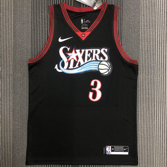 Camiseta NBA retro Philadelphia 76ers – IVERSON #3 – Retro · negra - vista 1