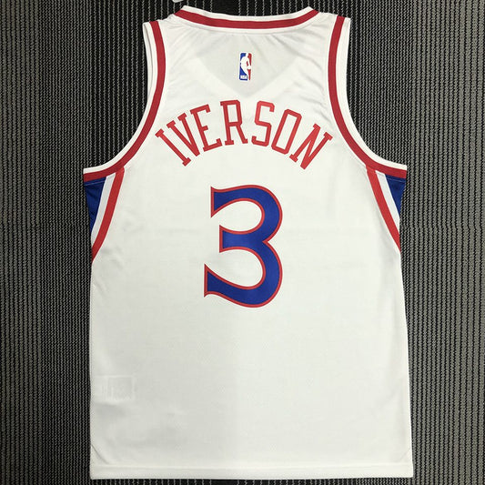 Camiseta NBA retro Philadelphia 76ers – IVERSON #3 – Retro · blanca - vista 2