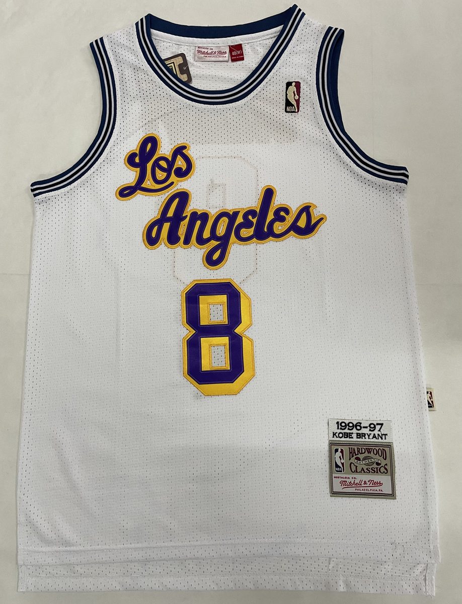 Camiseta NBA retro Los Angeles Lakers – B #8 – Retro · blanca · 1996/97 - vista 1