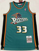 Camiseta NBA retro Detroit Pistons – HILL #33 – Retro · verde · 1998/99 - vista 1