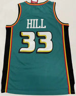 Camiseta NBA retro Detroit Pistons – HILL #33 – Retro · verde · 1998/99 - vista 2