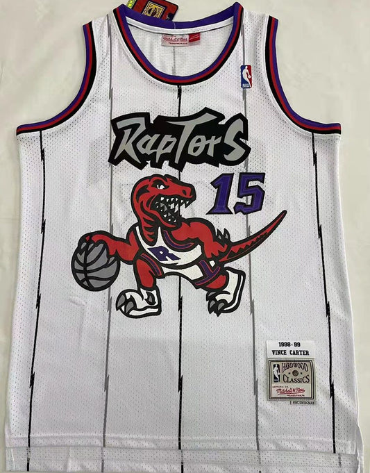 Camiseta NBA retro Toronto Raptors – CARTER #15 – Retro · blanca · 1998/99 - vista 1