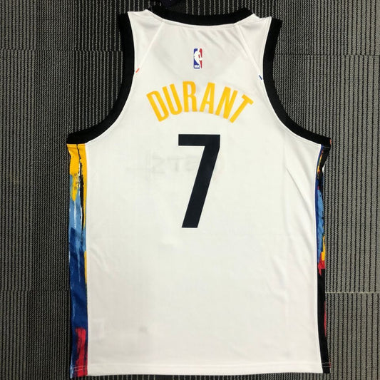 Camiseta NBA Brooklyn Nets – DURANT #7 – City Edition · blanca · 2021 - vista 2