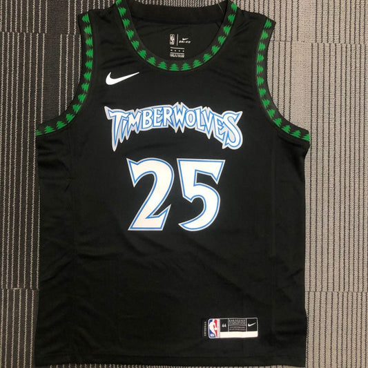 Camiseta NBA retro Minnesota Timberwolves – ROSE #25 – Retro · negra · 2018 - vista 1
