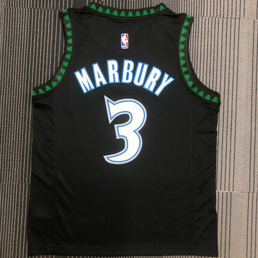 Camiseta NBA retro Minnesota Timberwolves – MARBURY #3 – Retro · negra · 2018 - vista 2