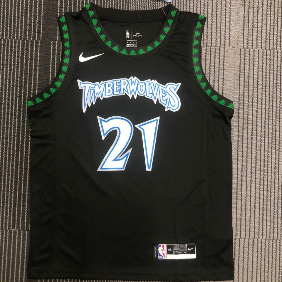 Camiseta NBA retro Minnesota Timberwolves – GARNETT #21 – Retro · negra · 2018 - vista 1