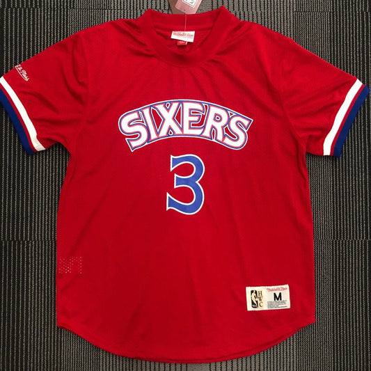 Camiseta NBA retro Philadelphia 76ers – IVERSON #3 – Retro · roja - vista 1