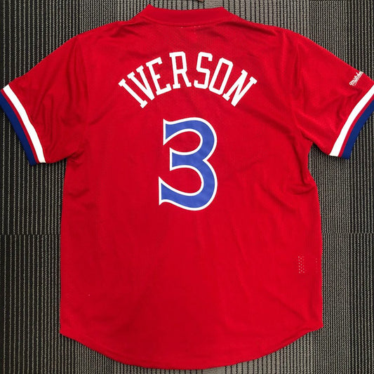 Camiseta NBA retro Philadelphia 76ers – IVERSON #3 – Retro · roja - vista 2