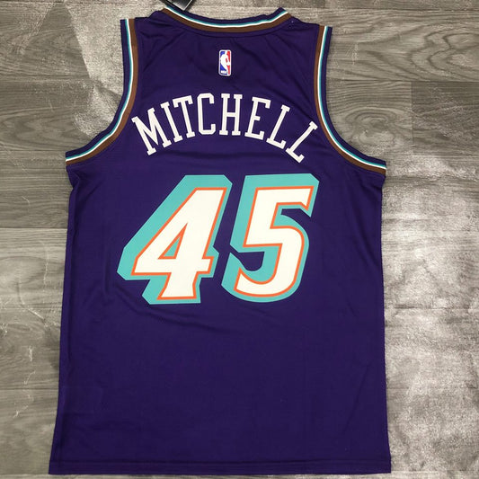 Camiseta NBA retro Utah Jazz – MITCHELL #45 – morada - vista 2
