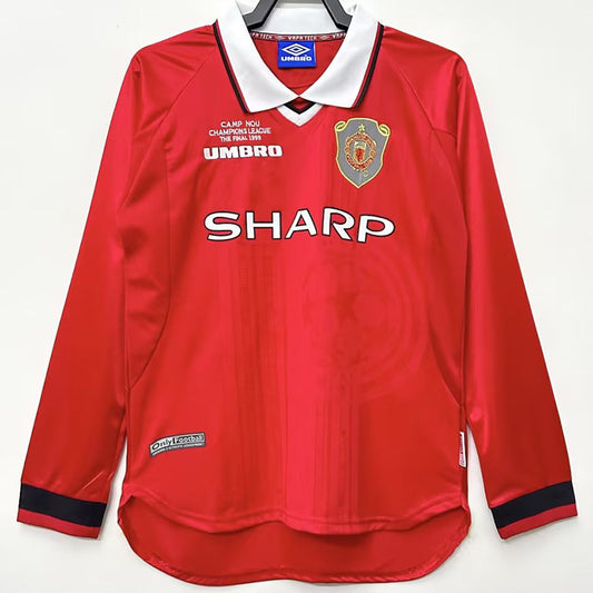 Manchester United Local Retro 1999 Manga larga
