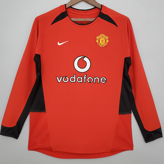 Manchester United Local Retro 2002 Manga larga