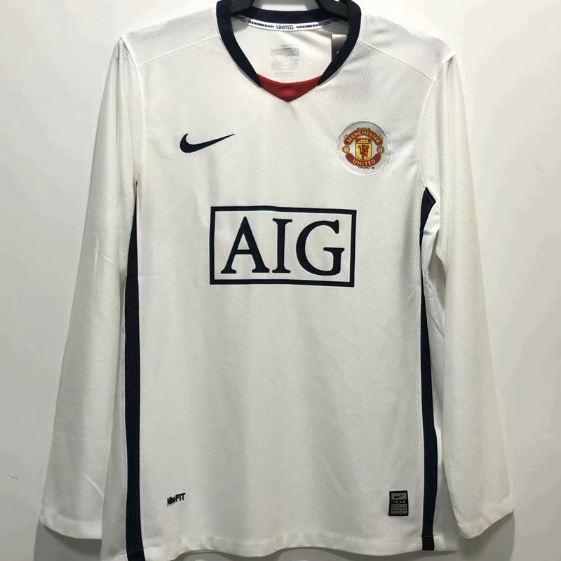 Manchester United Visitante Retro 2008 Manga larga