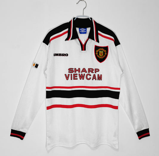 Manchester United Visitante Retro 1998 Manga larga (2)