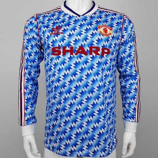 Manchester United Visitante Retro 1991 Manga larga