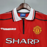 Manchester United Local Retro 1998 Manga larga