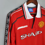 Manchester United Local Retro 1998 Manga larga