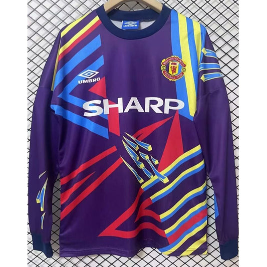 Manchester United Portero Retro 1992 Manga larga Purple