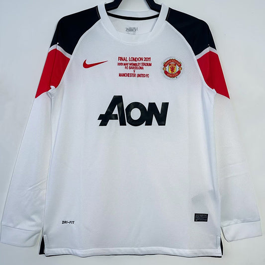 Manchester United Visitante Retro 2010 Manga larga