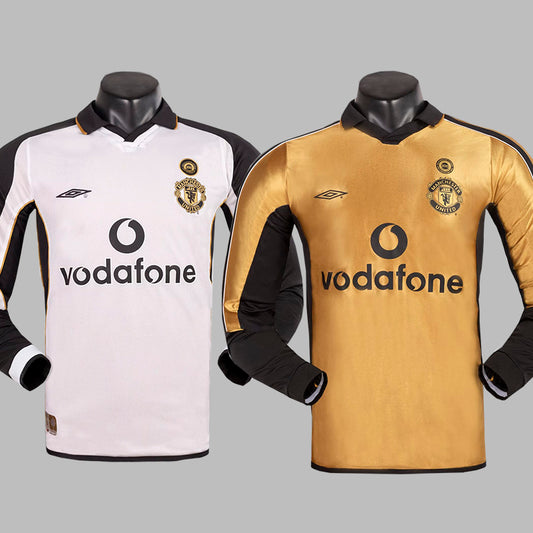 Manchester United Aniversario Retro 2001 Manga larga