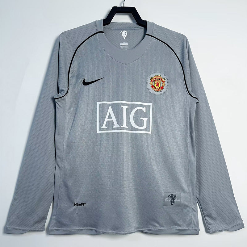 Manchester United Portero Retro 2007 Manga larga Grey