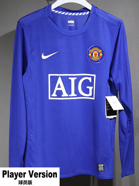 Manchester United Tercera Versión Jugador Retro 2008 Manga larga