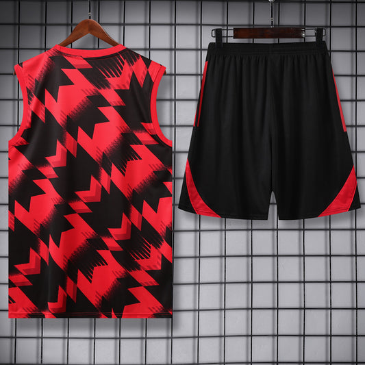Manchester United 25/26 Pantalon / Shorts Red black Tank top and