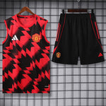 Manchester United 25/26 Pantalon / Shorts Red black Tank top and