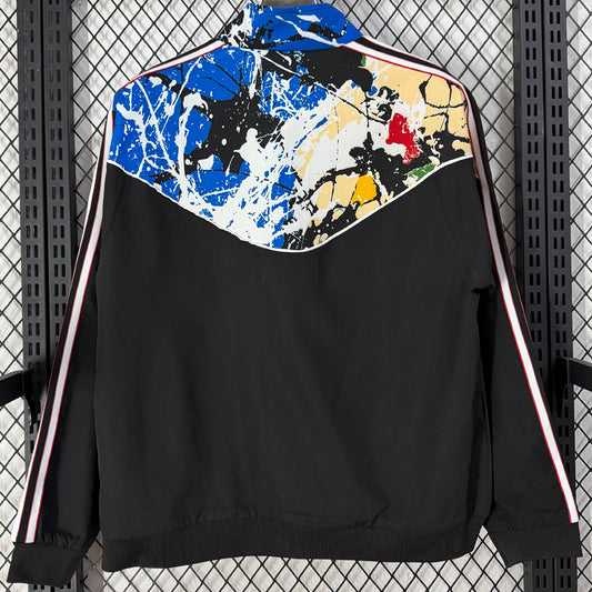 Manchester United 26/27 Cortavientos Black White Windbreaker (1)