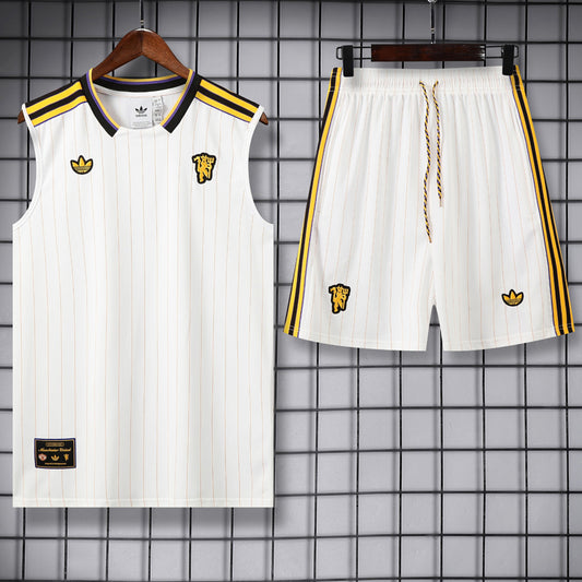 Manchester United 25/26 Pantalon / Shorts White Tank top and (1)