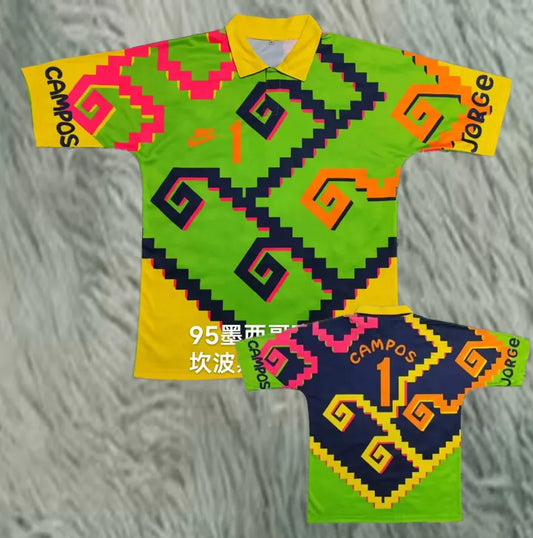Selección de México Retro Portero Campos #1 1995 Copa América Verde