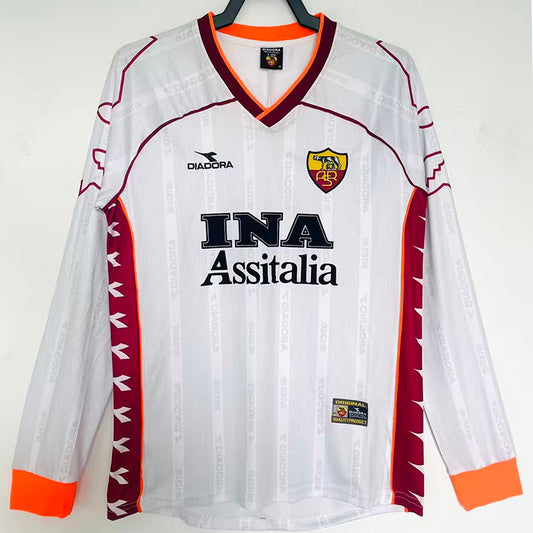 AS Roma Retro Visitante Manga Larga 1999/2000