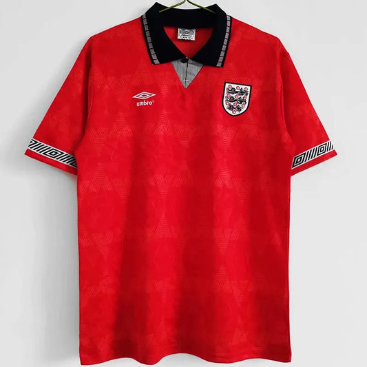 Selección de Inglaterra Retro 1990 Visitante Roja